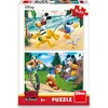 Dino miki sportista, puzzle set 2x77 delova ( 11016 )