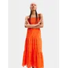 Desigual Poletna obleka Malver 24SWVW12 Oranžna Regular Fit