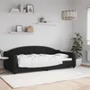 Dnevni krevet crni 100 x 200 cm od tkanine