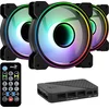 Aerocool Mirage 12 ARGB Pro komplet hlajenja za računalnik, črn, 3 ventilatorji, daljinsko upravljanje, 12 cm