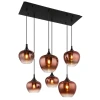 Globo 15548-6HG - Luster na sajli MAXY 6xE27/40W/230V u bakarnoj boji