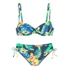 LASCANA Bikini  mornarska / turkizna / neonsko zelena / oranžna