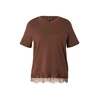 VERO MODA Majica VMSara svetlo rjava / temno rjava