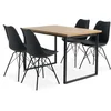AABENRAA D120 sto topao hrast + 4 KLARUP stolice crna