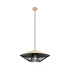Redo 01-3011 - Luster na sajli GRILL 1xE27/42W/230V prečnik 49,5 cm crna/bež