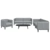 3-dijelni set sofa svjetlosivi od tkanine