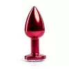 Anal butt plug metal Crveni S