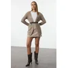 Trendyol Mink Basic V-Neck Midi Knitwear Cardigan