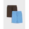 Sinsay - Kratke pantalone od žerseja 2 pack - braonkasto zelena