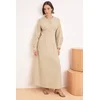 Trendyol Modest Ženska haljina Tctss26Eb00073, Bež