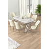 Hanah Home Set Trpezarijski sto i 6 stolica Lai, Krem-beli