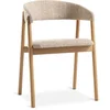 Dining chair VOSTRUP beige/n.oak