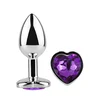 Diamond Heart Butt Plug Small Purple