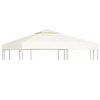 Vidaxl Nadomestna streha za paviljon 310 g/m2 kremno bela 3x3 m