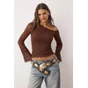 Trendyol Milla ženska bluza Twoaw26Bz00036, braon-braon