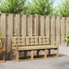 Set vanjskih sofa s jastukom 3 pcs Bijela i bež