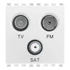 VIMAR EIKON TV-FM-SAT JEDNOS.3 IZLAZA 2M TV/SAT BIJELI VI20303.B