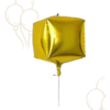 Prestige Folija balon Kockasti, Zlatni, 56cm