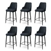 Hanah Home Set barskih stolica Enox, 6 komada, Antracit-crni