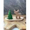 Aberto Design Dekorativna figura Christmas Stone, Braon