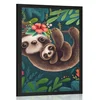 Plakat ljubki lenivci - 60x90 silver