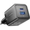 Vention Polnilnik 1x USB-A + 1x USB-C GaN 30W