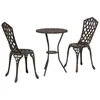 Vidaxl Vrtnik Bistro Set 3 szt. Bronasta Aluminij