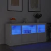 Komoda s LED svjetlima bijela 142,5 x 37 x 67 cm