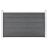 Vidaxl Vrtna ograja WPC 180x105 cm siva