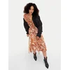 Gap Poletna obleka 856730-01 Rjava Regular Fit