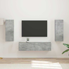 Set TV komoda Zidne 2 pcs Betonski sivi Konstruirano drvo