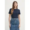 Bombažna kratka majica Tommy Hilfiger ženska, bela barva, WW0WW40587