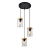 Wels Viseća Lampa Crna + Drvo 3x40W E27 ( 15049 )