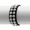 Zapestnica BLACK SNAKE ROUND RIVETS 2 ROWS - LSF1 89