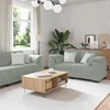 3-dijelni set sofa s jastucima, svijetlo sivi baršun