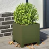 Vrtne sadilice 2 kom maslinastozelene 30x30x30 cm čelične