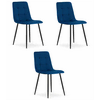 Brandless Stol KARA - mornarsko modri žamet x 3, (22030500)