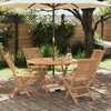 vidaXL Vrtni set 5 kos Rjava 110 x 110 x 75 cm Trden tikov les