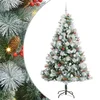 Umjetno božićno drvce S LED lampica Zelena i bijela 210 cm
