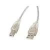 Lanberg lanberg ca-usba-12cc-0018-tr usb kabel 1,8 m usb 2.0 usb b transparenten