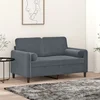 Ukrasni jastuci 2 kom tamnosivi O 15 x 50 cm baršunasti
