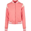 Womens College Sweat Jacket Light Pink/White Sand