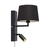 Markslöjd 108595 - LED zidna lampa sa USB priključkom COMO 1xE14/40W/230V + LED/3W crna