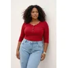 Trendyol Curve Ženska bluza Tbbss26Af00044, Crvena
