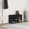 Klupa za cipele Crna 80 x 30 x 45 cm Konstruirano drvo