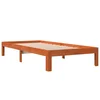 Vidaxl Posteljni okvir brez vzmetnice voščeno rjav 75x190 cm borovina