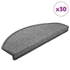 Vidaxl Stopniščne preproge 30 kosov 65x24x4 cm temno sive polkrožne velike