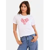 Lipsy Majica Wear It With Love zlata / roza / rdeča / bela