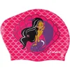 Finis long hair silicone cap print seashell rožnata