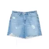 Cropp - Denim kratke hlače z učinkom pranja - modra